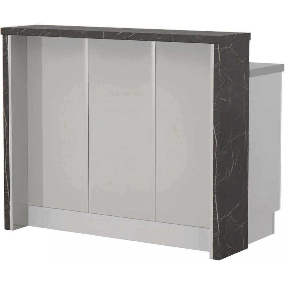 Πάγκος νησίδας Modena-Μήκος: 120 εκ.-Γκρι ανοιχτό-Black Stone