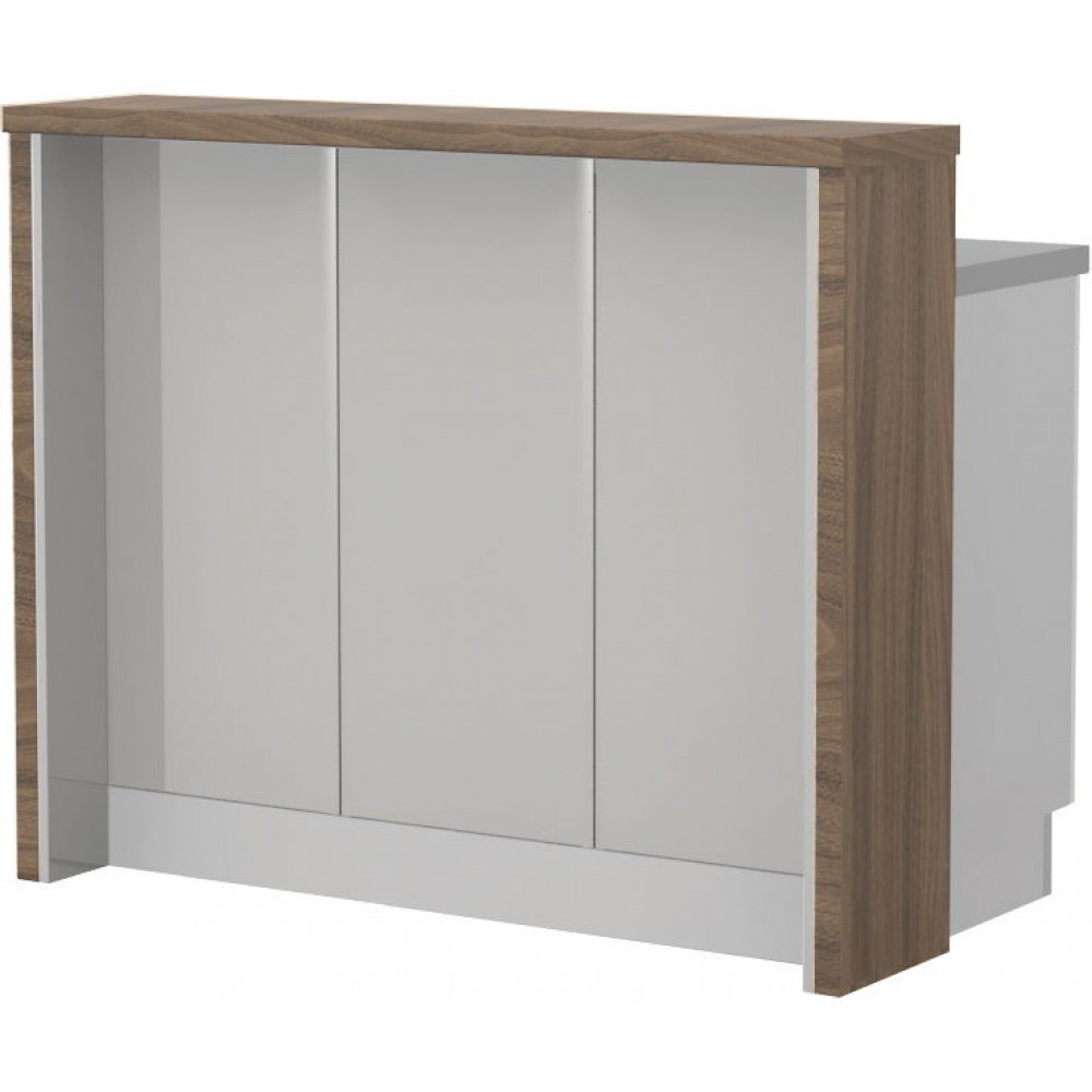 Πάγκος νησίδας Modena-Μήκος: 120 εκ.-Γκρι ανοιχτό-Carini Wallnut