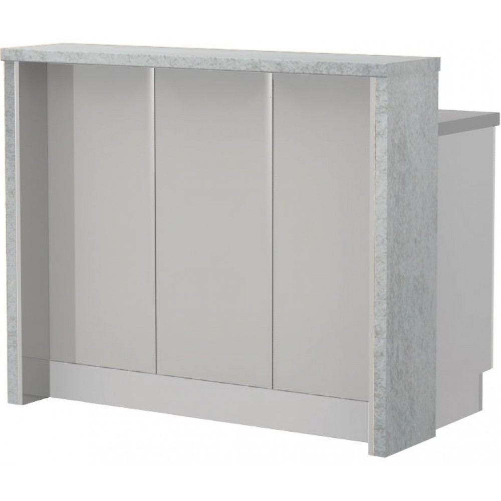 Πάγκος νησίδας Modena-Μήκος: 120 εκ.-Γκρι ανοιχτό-Chromix Silver