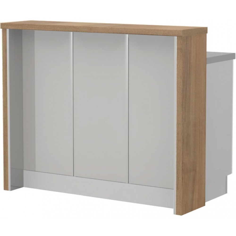 Πάγκος νησίδας Modena-Μήκος: 120 εκ.-Γκρι ανοιχτό-Pacific Wallnut