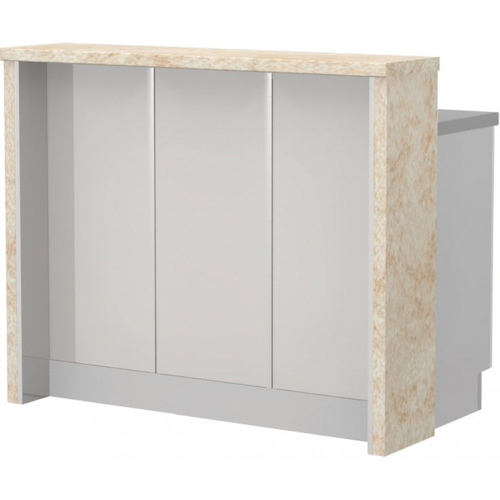 Πάγκος νησίδας Modena-Μήκος: 120 εκ.-Λευκό γυαλιστερό-Latino Marble