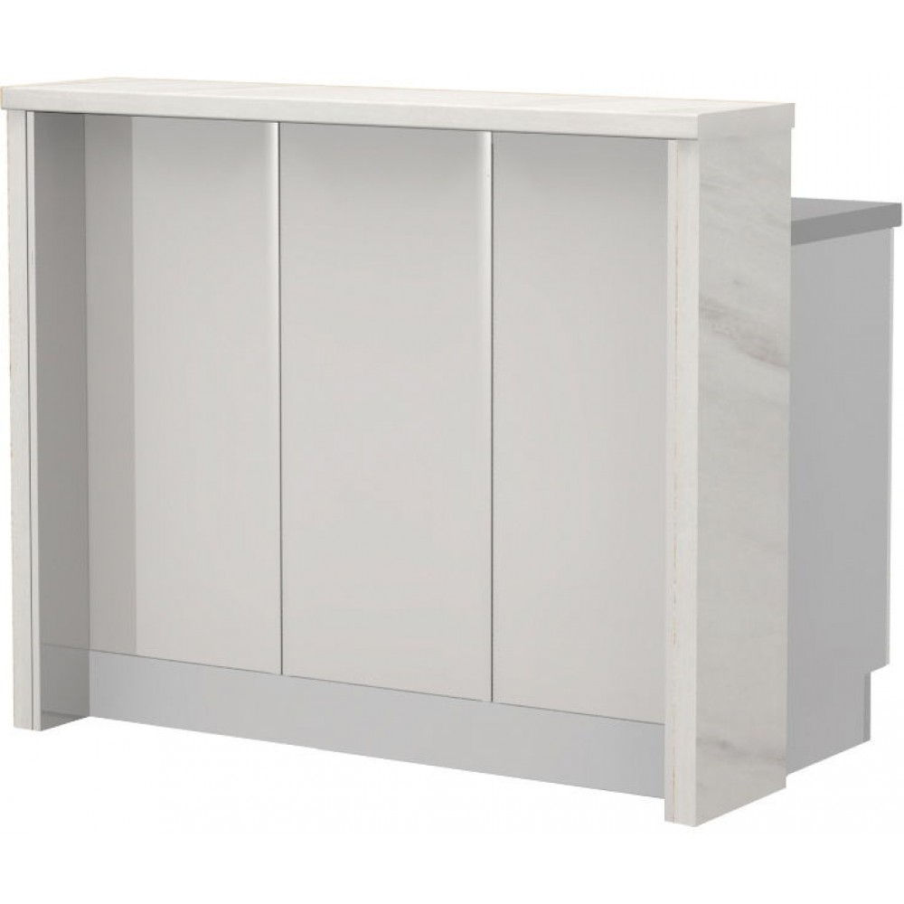 Πάγκος νησίδας Modena-Μήκος: 120 εκ.-Λευκό γυαλιστερό-White Marble