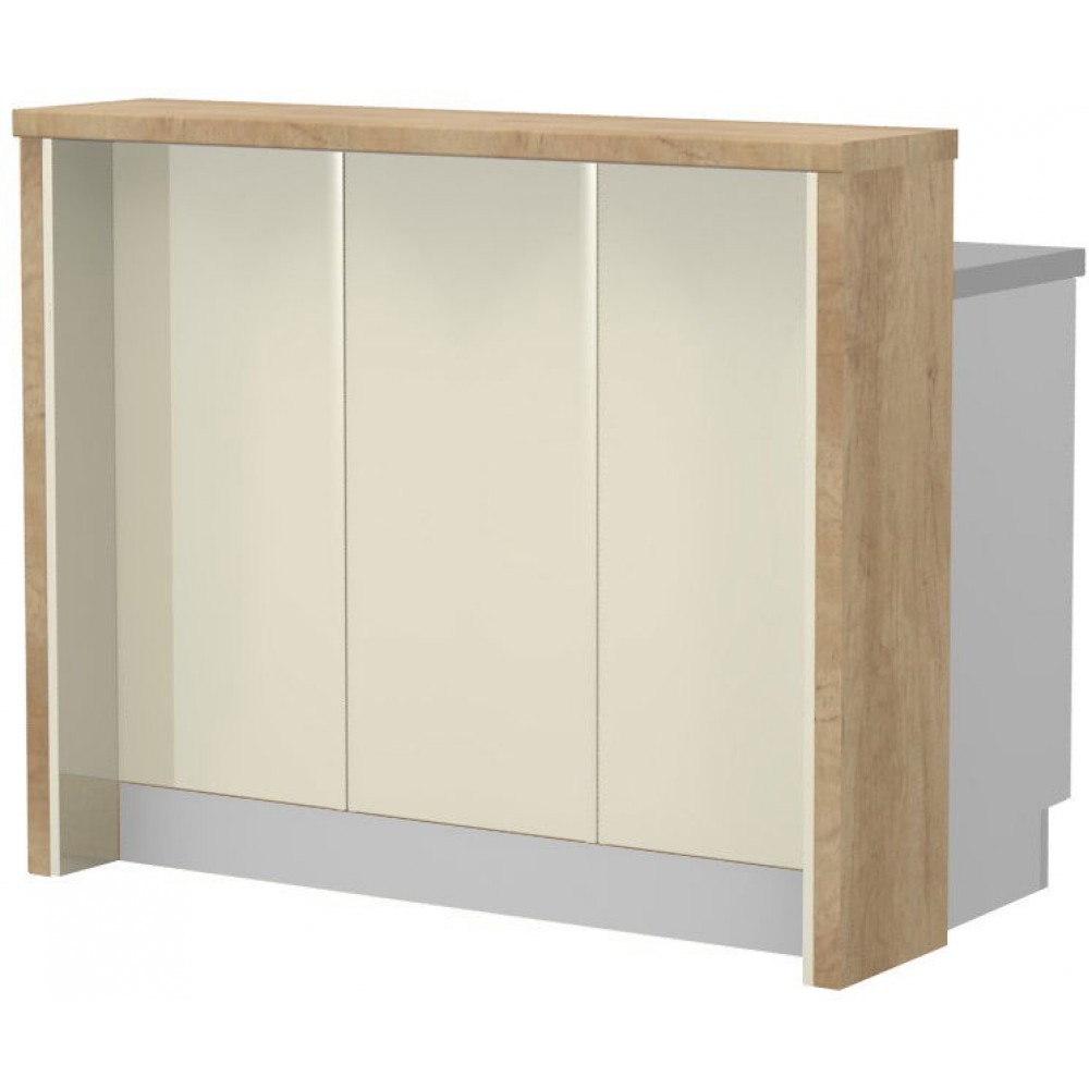 Πάγκος νησίδας Modena-Μήκος: 120 εκ.-Μπεζ-Nebraska Oak