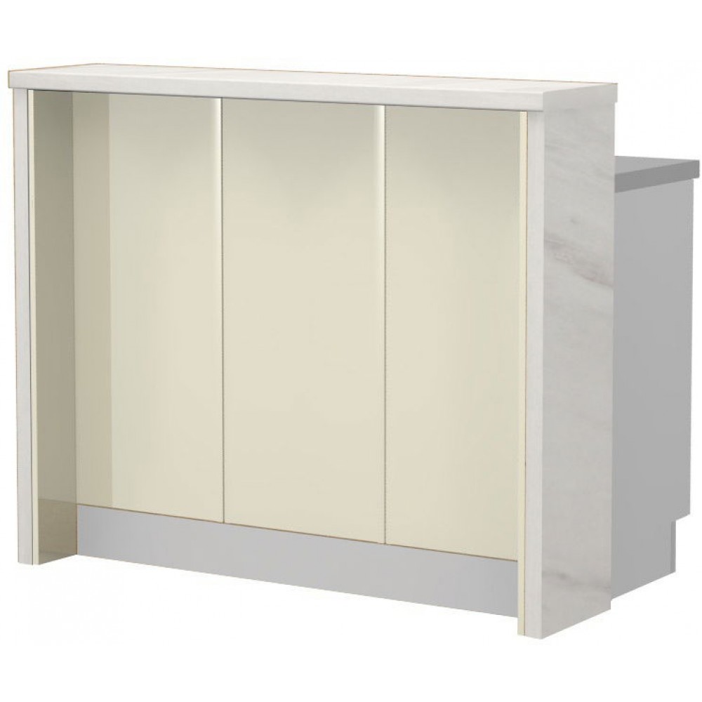 Πάγκος νησίδας Modena-Μήκος: 120 εκ.-Μπεζ-White Marble