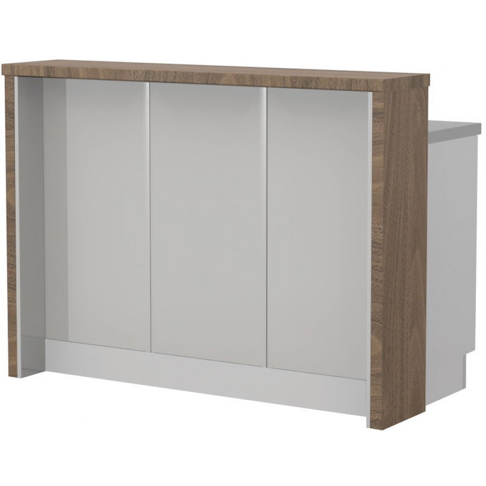 Πάγκος νησίδας Modena-Μήκος: 135 εκ.-Γκρι ανοιχτό-Carini Wallnut