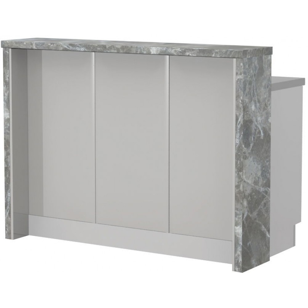 Πάγκος νησίδας Modena-Μήκος: 135 εκ.-Γκρι ανοιχτό-Siena Marble