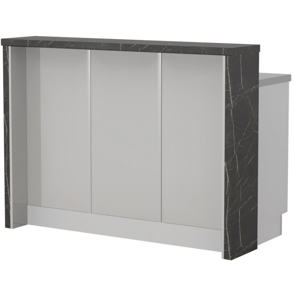 Πάγκος νησίδας Modena-Μήκος: 150 εκ.-Γκρι ανοιχτό-Black Stone