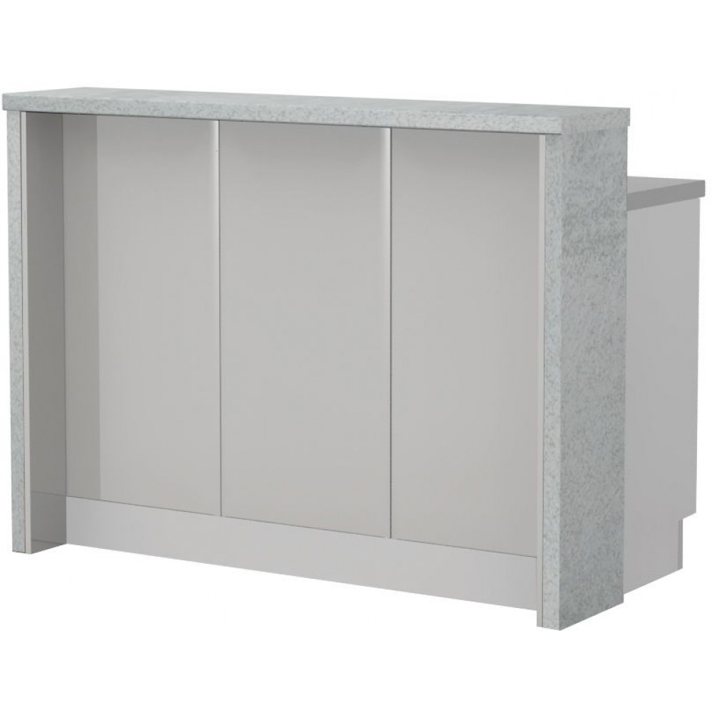 Πάγκος νησίδας Modena-Μήκος: 150 εκ.-Γκρι ανοιχτό-Chromix Silver