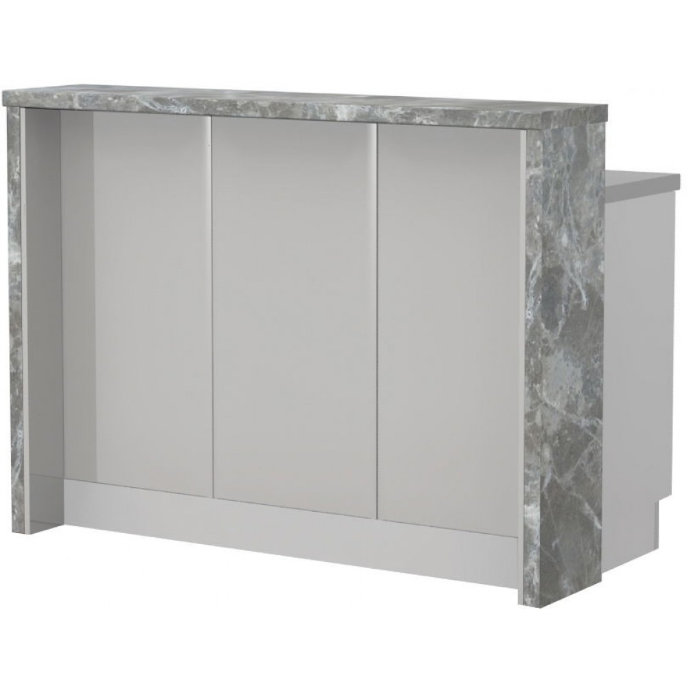 Πάγκος νησίδας Modena-Μήκος: 150 εκ.-Γκρι ανοιχτό-Siena Marble