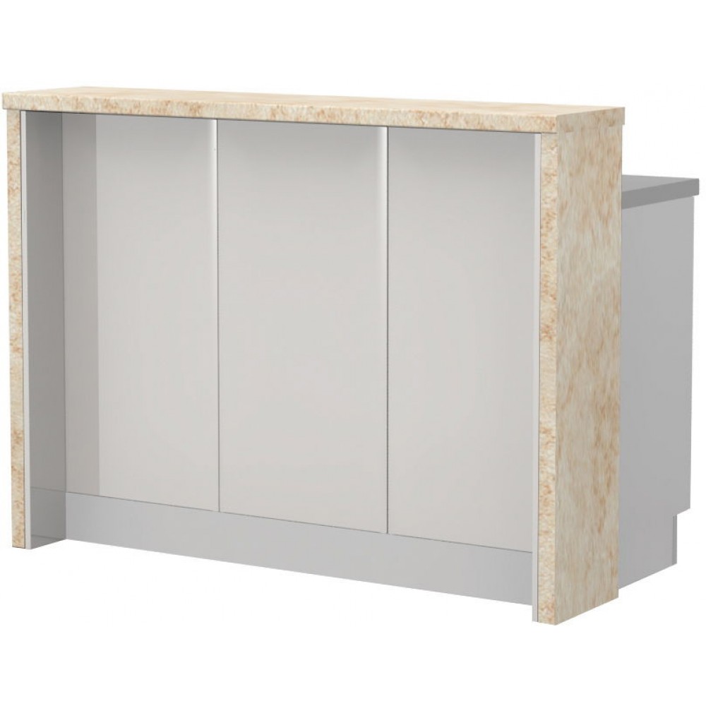 Πάγκος νησίδας Modena-Μήκος: 150 εκ.-Λευκό γυαλιστερό-Latino Marble