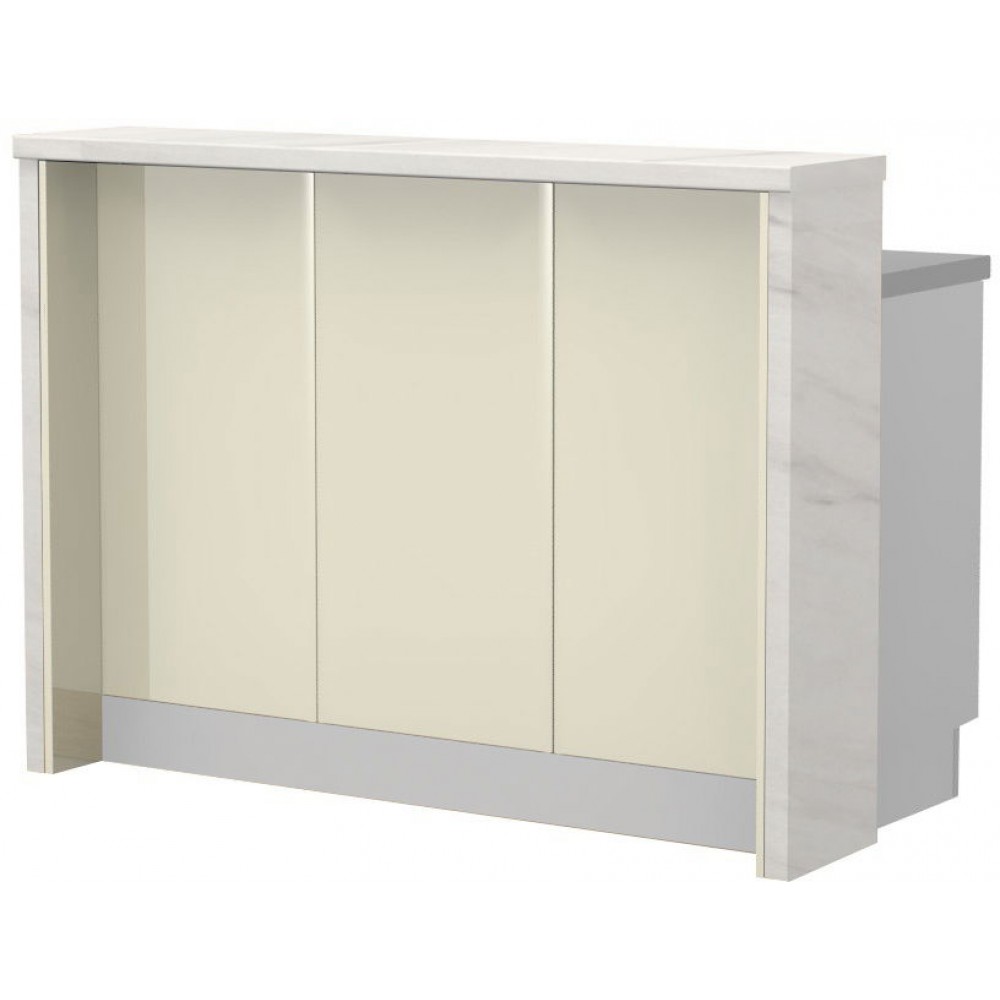 Πάγκος νησίδας Modena-Μήκος: 150 εκ.-Μπεζ-White Marble