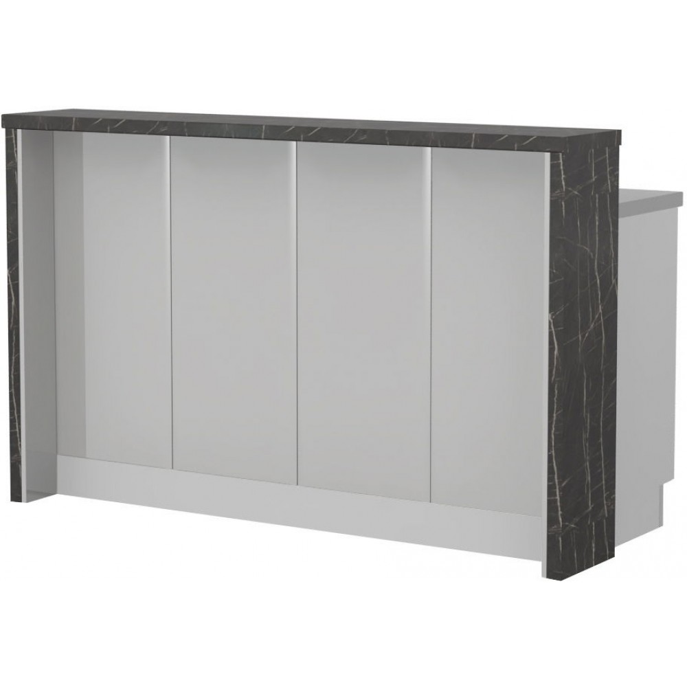 Πάγκος νησίδας Modena-Μήκος: 160 εκ.-Γκρι ανοιχτό-Black Stone