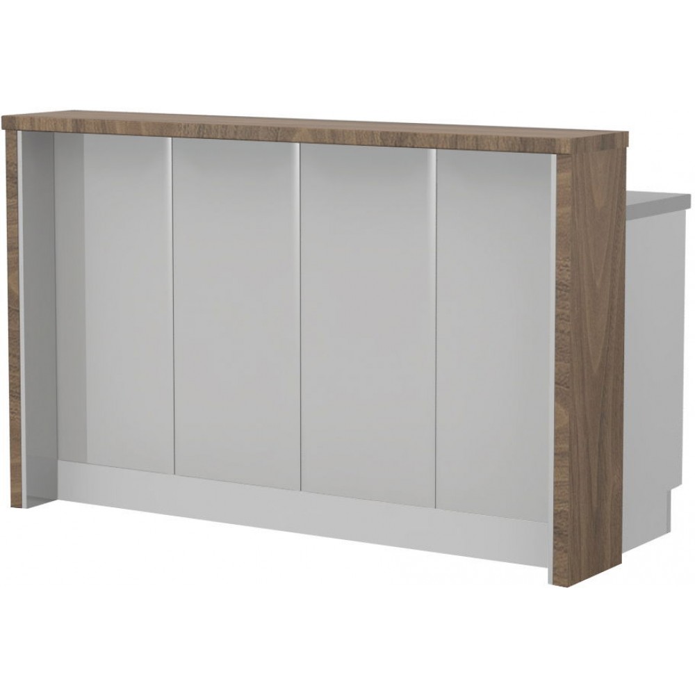 Πάγκος νησίδας Modena-Μήκος: 160 εκ.-Γκρι ανοιχτό-Carini Wallnut