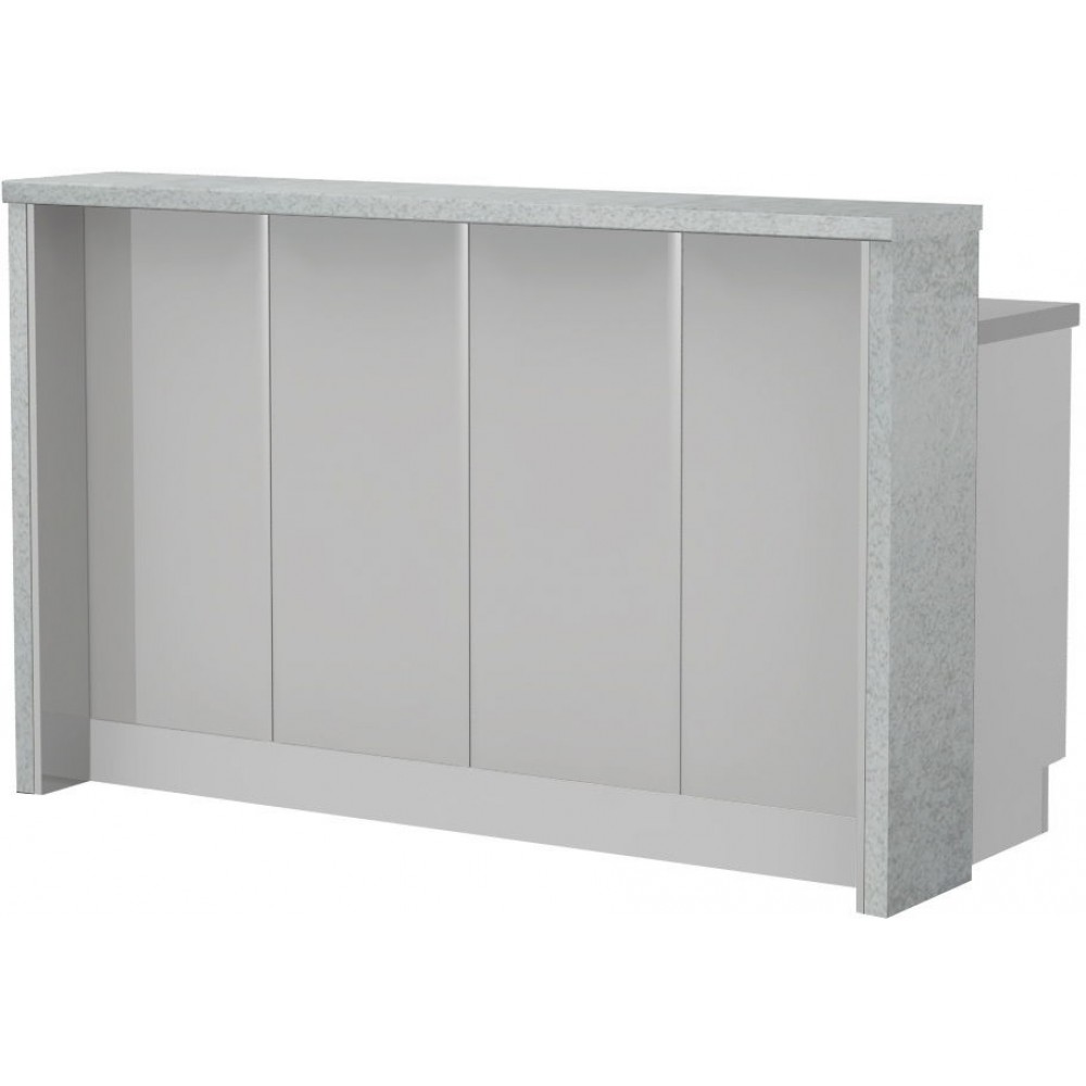 Πάγκος νησίδας Modena-Μήκος: 160 εκ.-Γκρι ανοιχτό-Chromix Silver