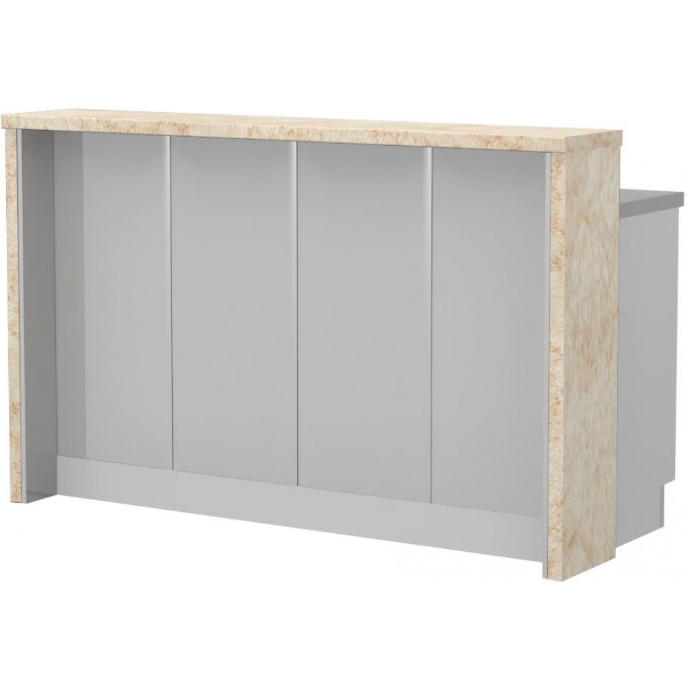 Πάγκος νησίδας Modena-Μήκος: 160 εκ.-Γκρι ανοιχτό-Latino Marble