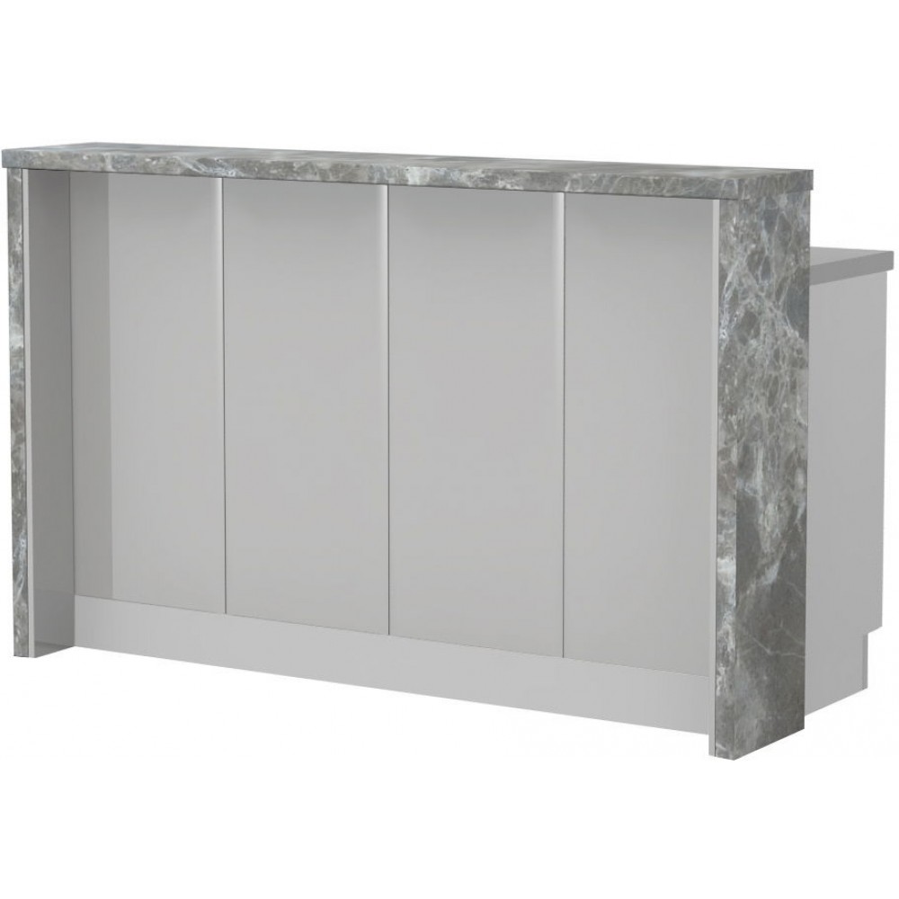 Πάγκος νησίδας Modena-Μήκος: 160 εκ.-Γκρι ανοιχτό-Siena Marble