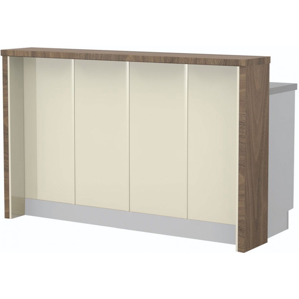 Πάγκος νησίδας Modena-Μήκος: 160 εκ.-Μπεζ-Carini Wallnut