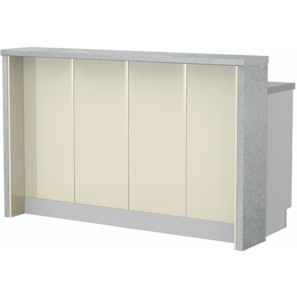 Πάγκος νησίδας Modena-Μήκος: 160 εκ.-Μπεζ-Chromix Silver