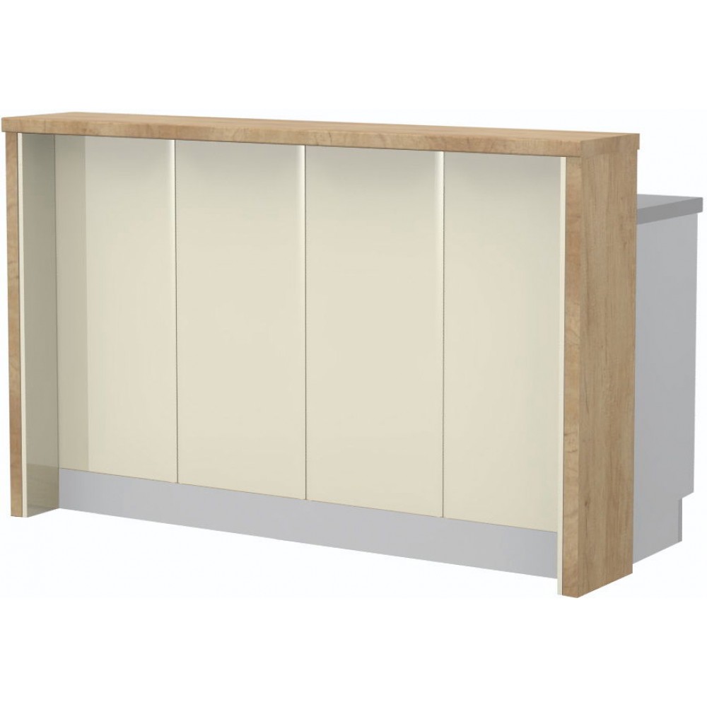 Πάγκος νησίδας Modena-Μήκος: 160 εκ.-Μπεζ-Nebraska Oak