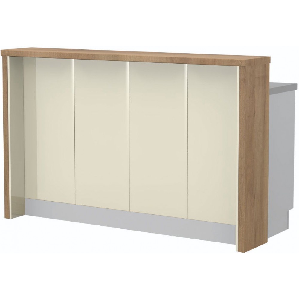 Πάγκος νησίδας Modena-Μήκος: 160 εκ.-Μπεζ-Pacific Wallnut