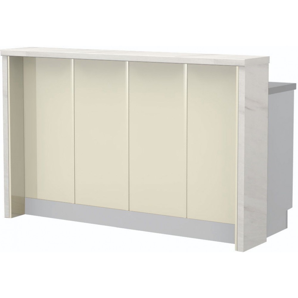 Πάγκος νησίδας Modena-Μήκος: 160 εκ.-Μπεζ-White Marble