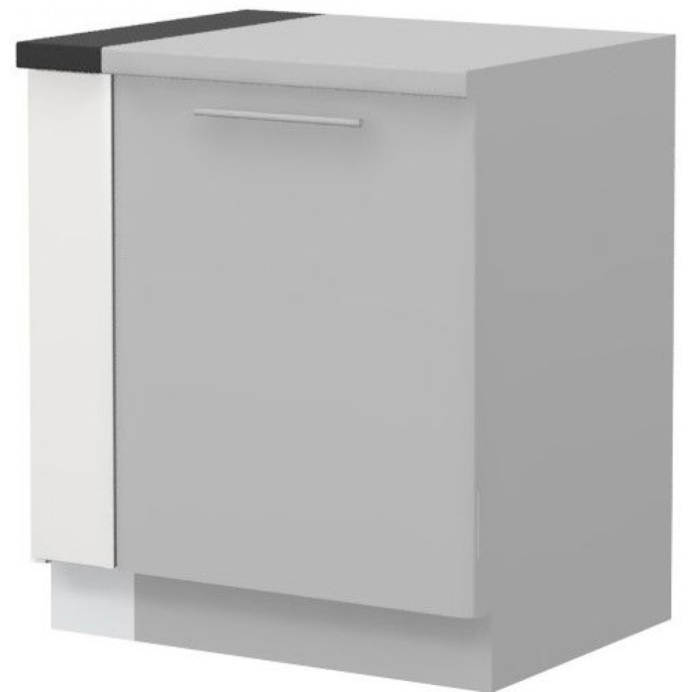 Προσαρμόσιμη επέκταση επιδαπέδιου ντουλαπιού Modena R-Λευκό - Γκρι ανοιχτό