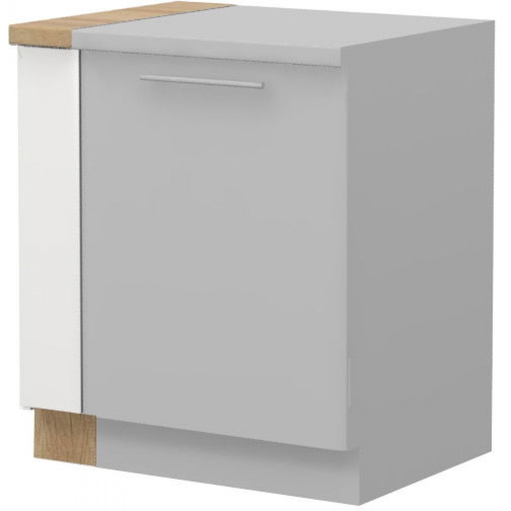 Προσαρμόσιμη επέκταση επιδαπέδιου ντουλαπιού Modena R-Λευκό - Λευκό γυαλιστερό