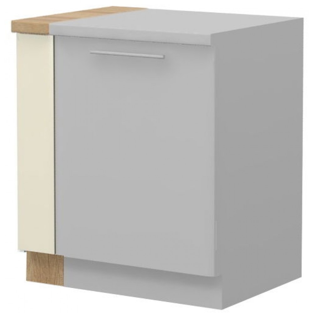 Προσαρμόσιμη επέκταση επιδαπέδιου ντουλαπιού Modena R-Λευκό - Μπεζ