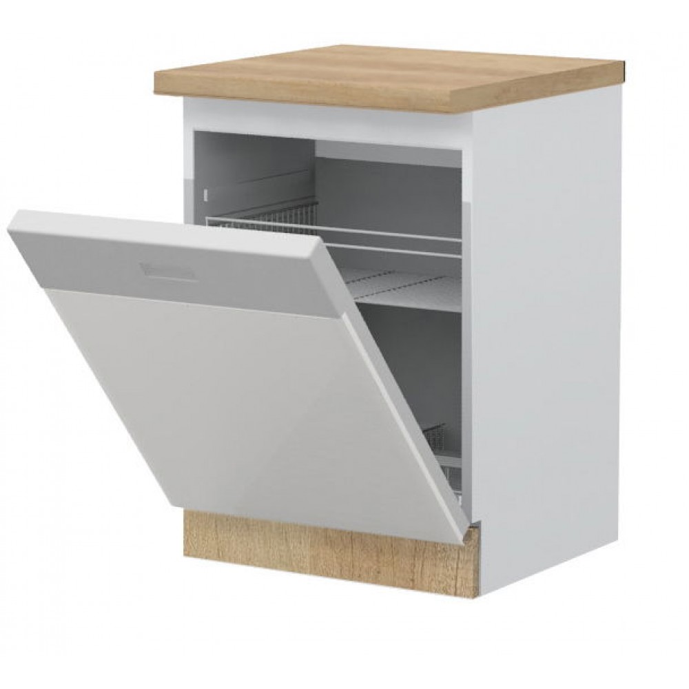 Πρόσοψη ντουλαπιού πλυντηρίου πιάτων Modena K60D-Λευκό γυαλιστερό