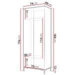 Γκαρνταρόμπα Zilion με Καθρέπτη-Fusiko