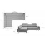 Γωνιακός καναπές Morel mini-Gkri-Δεξιά
