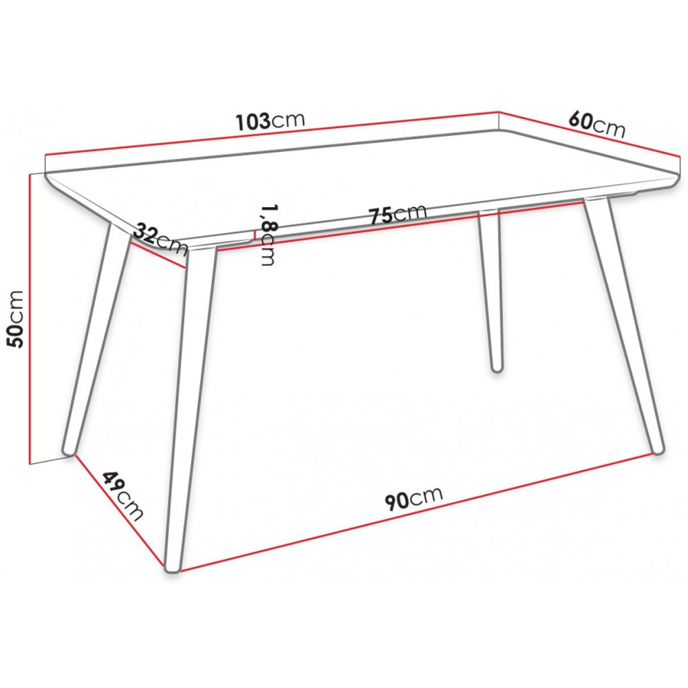 Τραπέζι Ines 100-Mauro