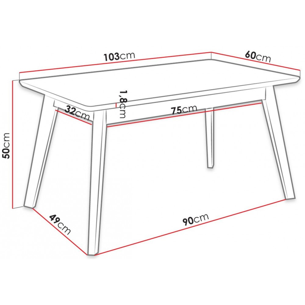 Τραπέζι Skandi 100-Fusiko