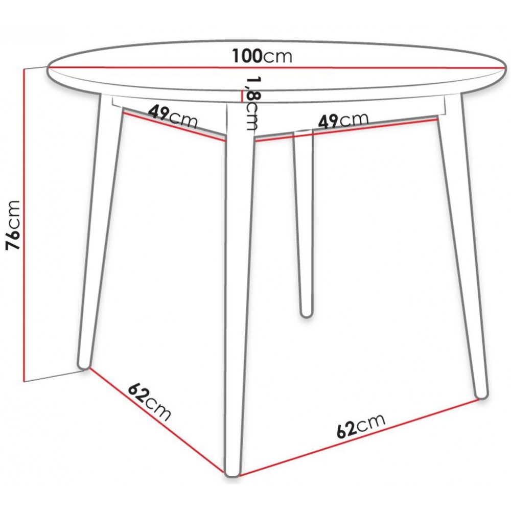 Τραπέζι Ines Fi 100-Fusiko