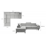 Γωνιακός καναπές Morel-Gkri-Αριστερή