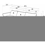Γωνιακός καναπές Optima-Gkri-Αριστερή 279x194x83