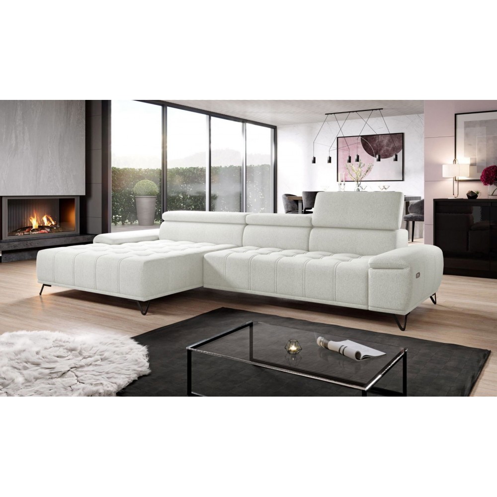 Γωνιακός καναπές Priscilla mini-Ekrou-Αριστερή