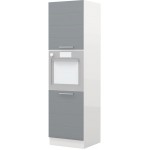 Επιδαπέδιο ντουλάπι φούρνου ψηλό Hudson K21-60-2KR-Καρυδί - Γκρι