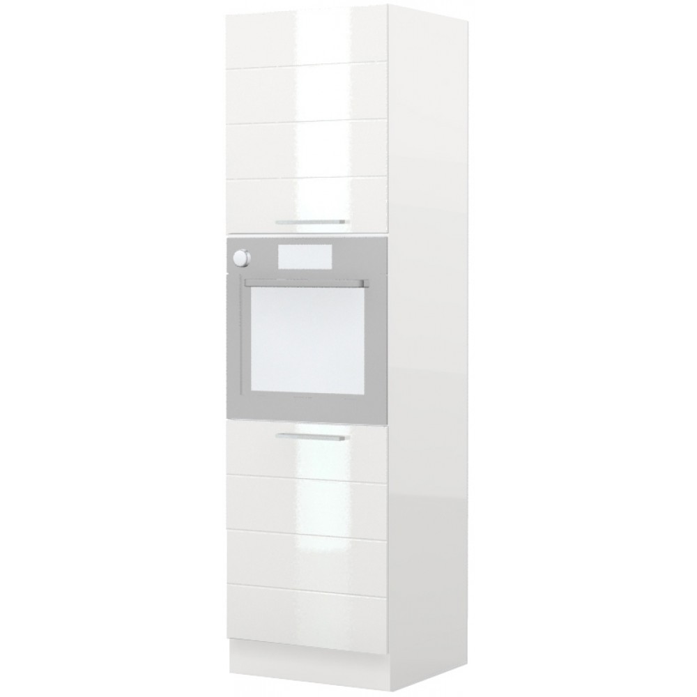 Επιδαπέδιο ντουλάπι φούρνου ψηλό Hudson K21-60-2KR-Καρυδί - Γκρι