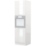 Επιδαπέδιο ντουλάπι φούρνου ψηλό Hudson K21-60-2KR-Καρυδί - Γκρι