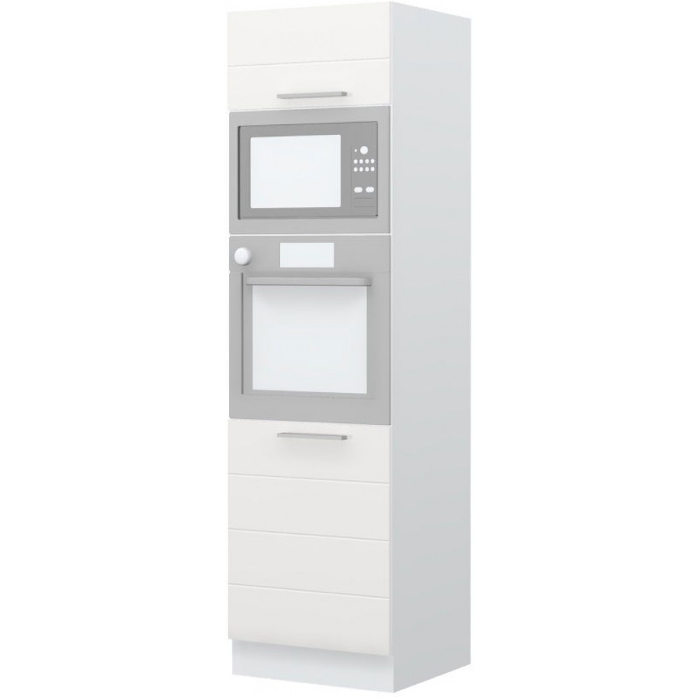 Επιδαπέδιο ντουλάπι φούρνου ψηλό Hudson K21-60-RM-Λευκό - Λευκό γυαλιστερό