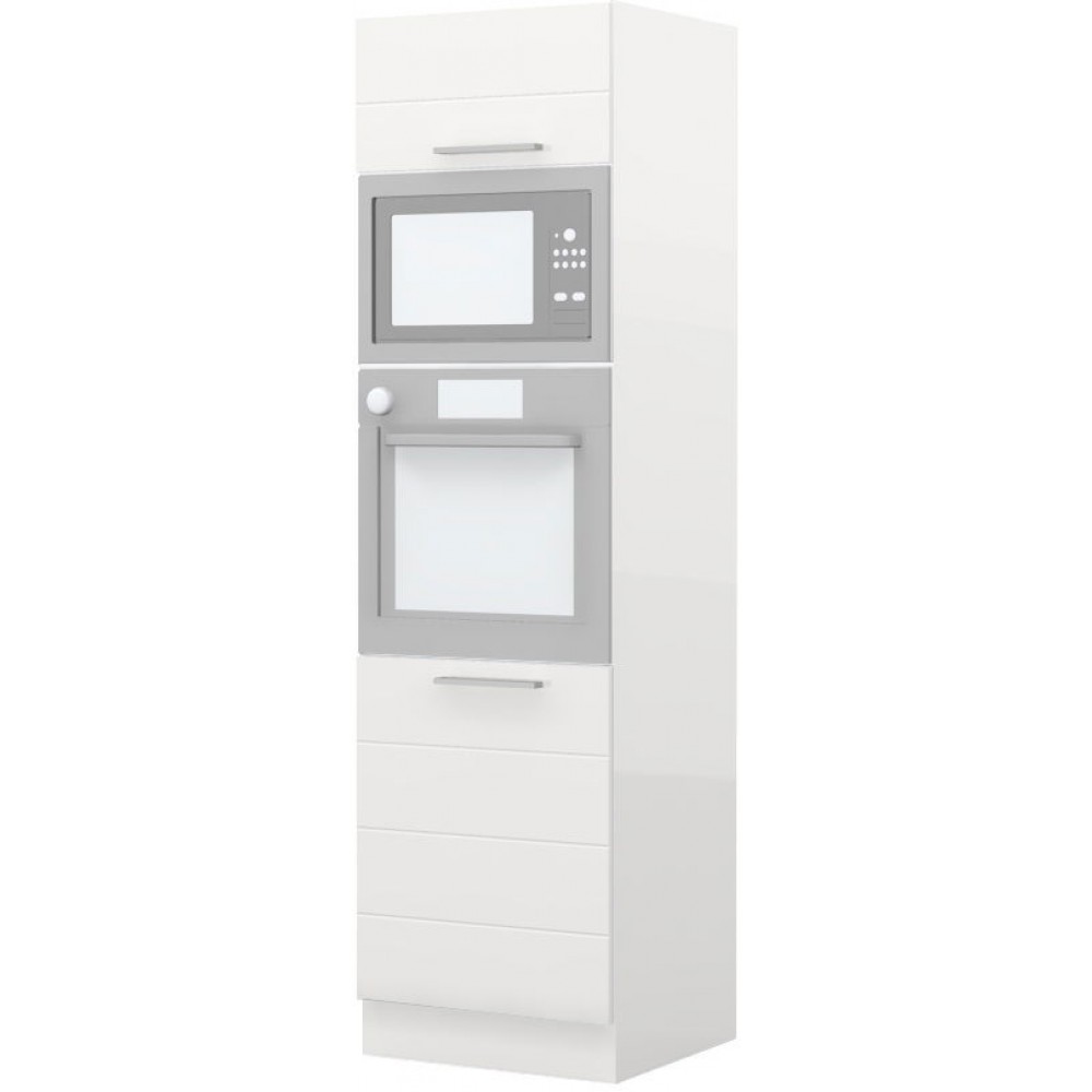 Επιδαπέδιο ντουλάπι φούρνου ψηλό Hudson K21-60-RM-Λευκό γυαλιστερό