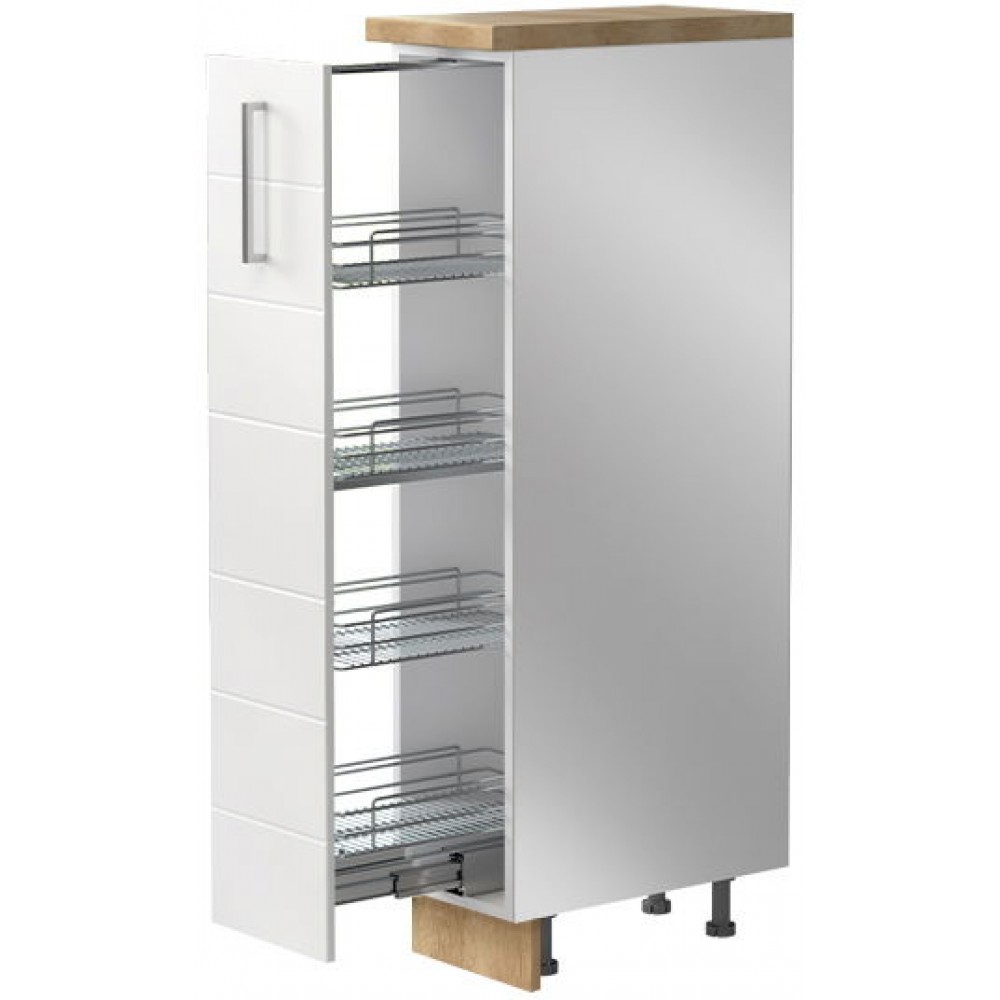 Επιδαπέδιο ντουλάπι ψηλό Hudson K14-30-1KZ-Λευκό γυαλιστερό