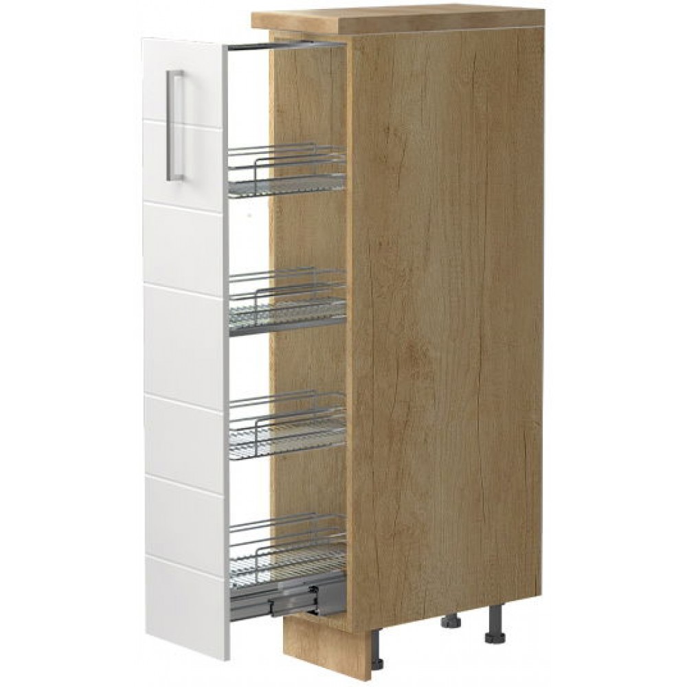 Επιδαπέδιο ντουλάπι ψηλό Hudson K14-30-1KZ-Φυσικό - Λευκό