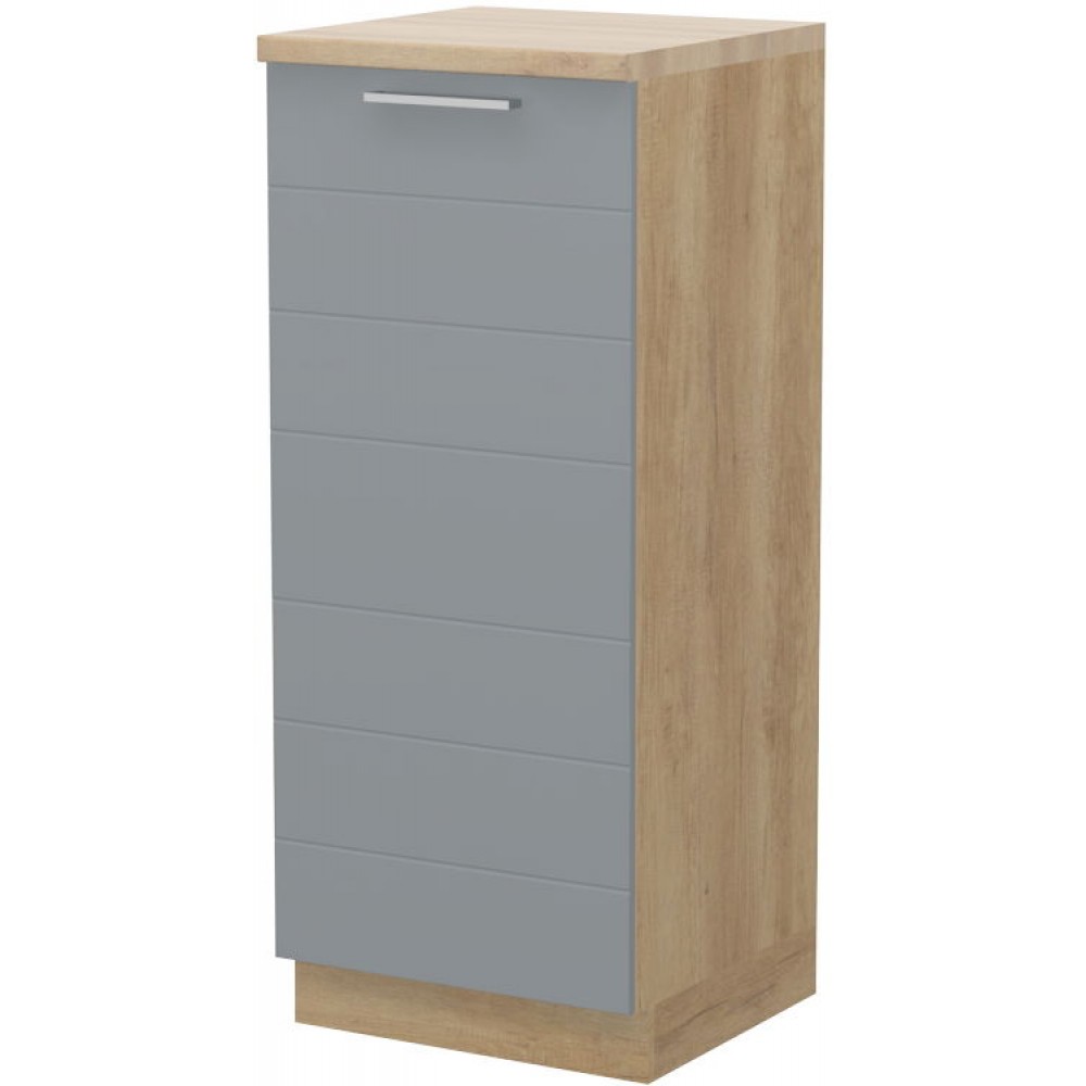 Επιδαπέδιο ντουλάπι ψηλό Hudson K14-60-1KF-Δρυς - Γκρι