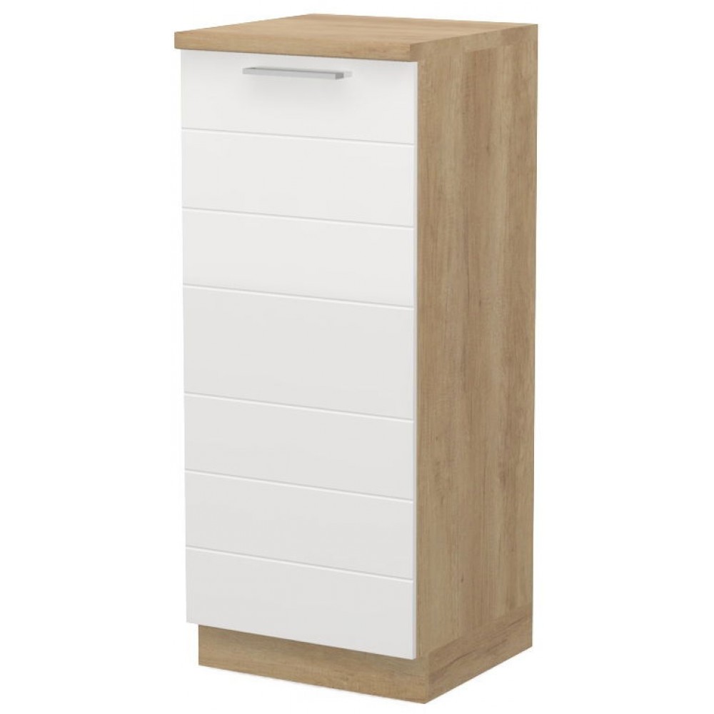 Επιδαπέδιο ντουλάπι ψηλό Hudson K14-60-1KF-Δρυς - Λευκό