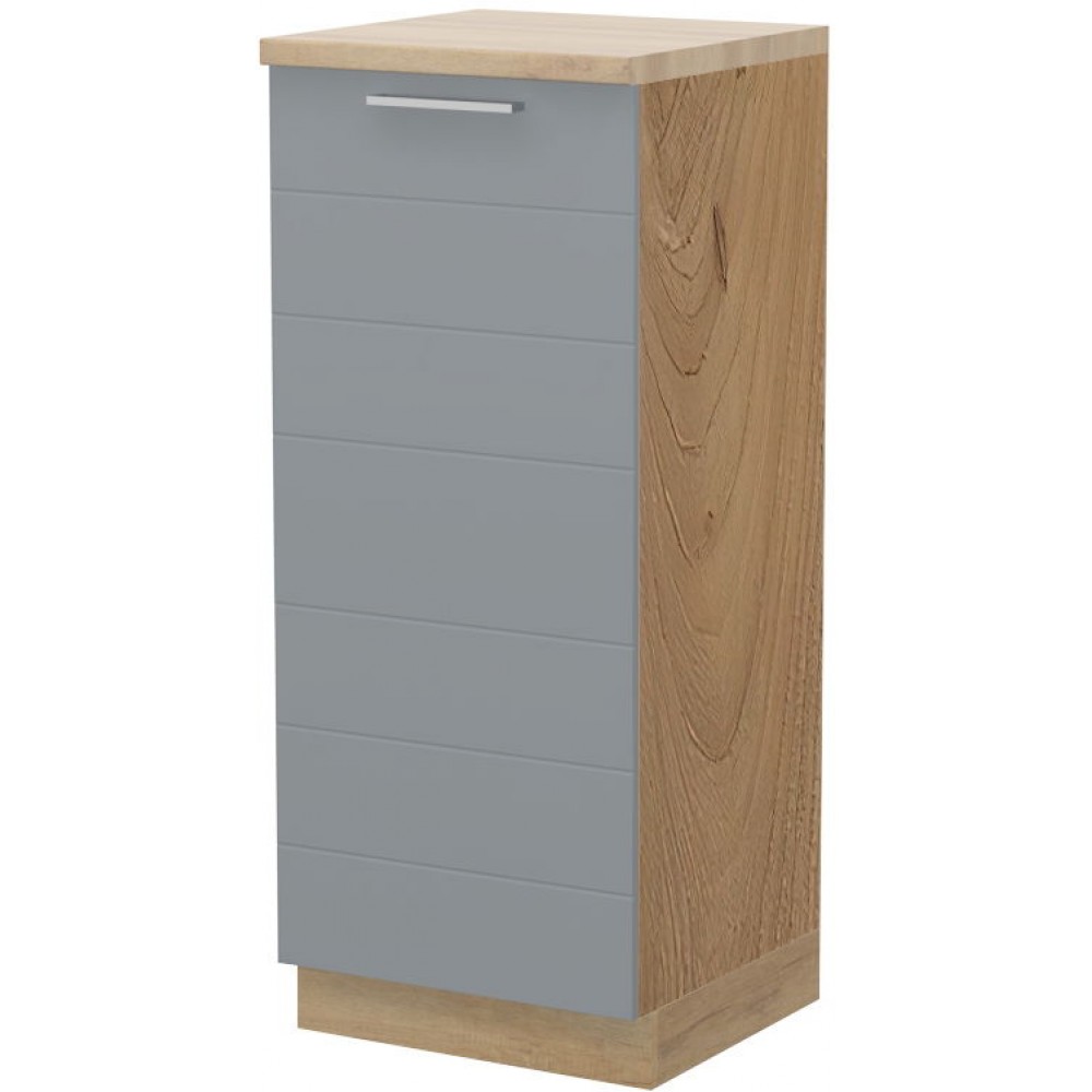 Επιδαπέδιο ντουλάπι ψηλό Hudson K14-60-1KF-Καρυδί - Γκρι