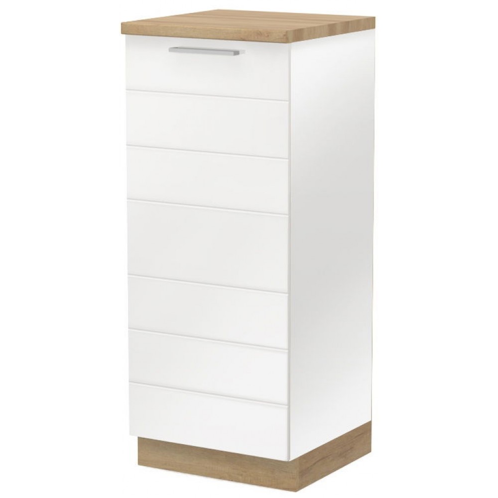 Επιδαπέδιο ντουλάπι ψηλό Hudson K14-60-1KF-Λευκό γυαλιστερό