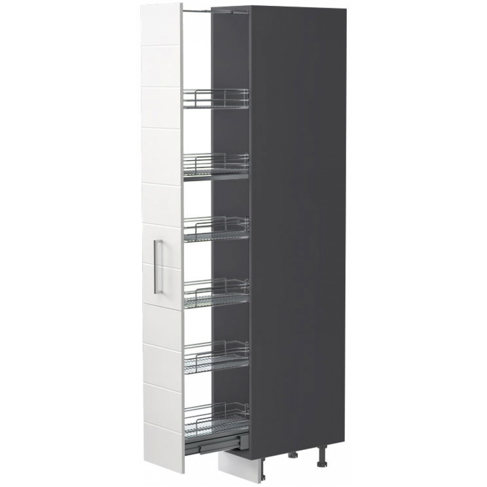 Επιδαπέδιο ντουλάπι ψηλό Hudson K21-30-1KZ-Γκρι - Λευκό