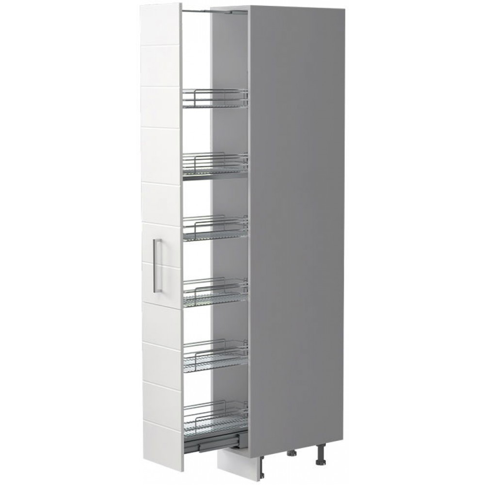Επιδαπέδιο ντουλάπι ψηλό Hudson K21-30-1KZ-Γκρι Ανοιχτό - Λευκό
